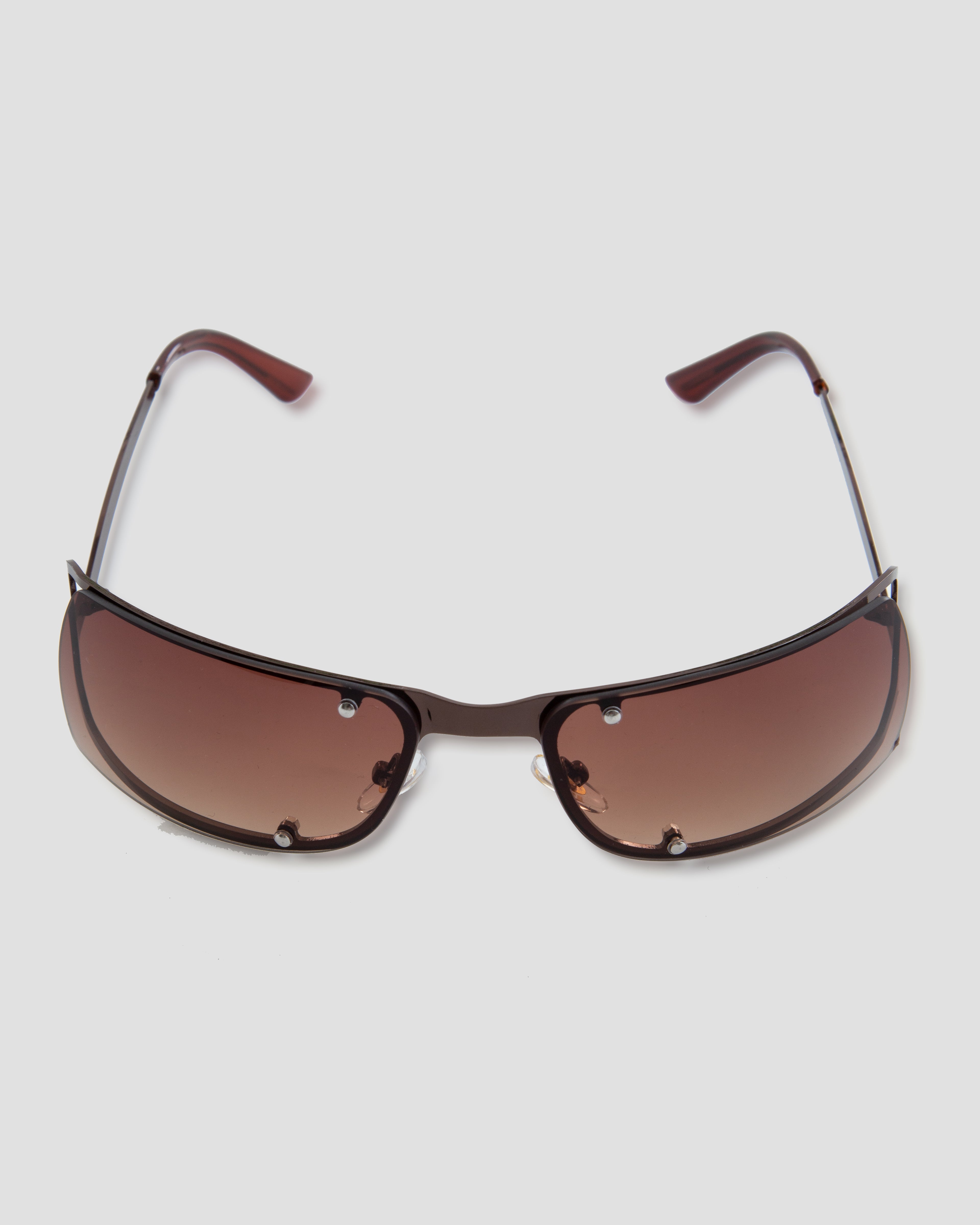 53X Oval Mirror Sunglasses In Mocha